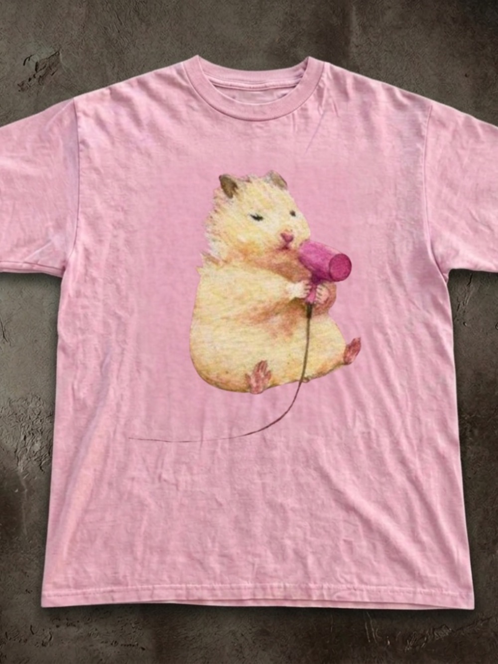 Pink Small Pets Hamster Graphic Tee -  Cute Hamster Design